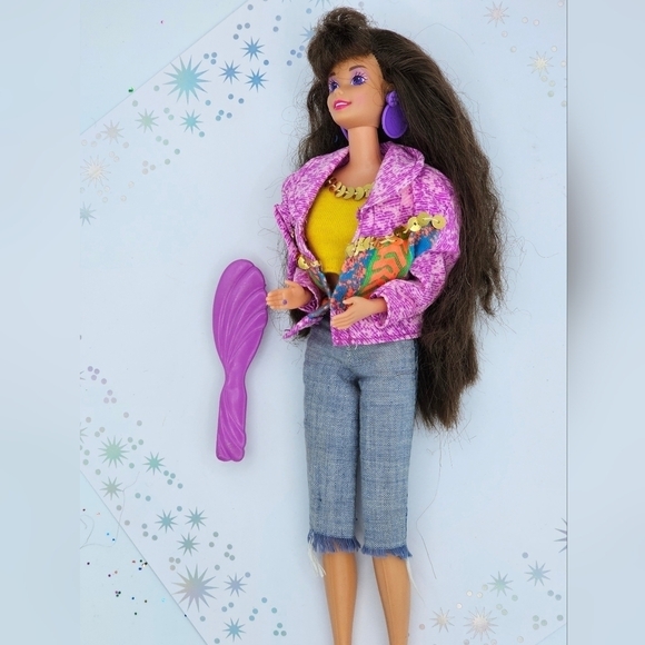 1993 Barbie Brunette Paint n' Dazzle Vintage - Picture 6 of 7